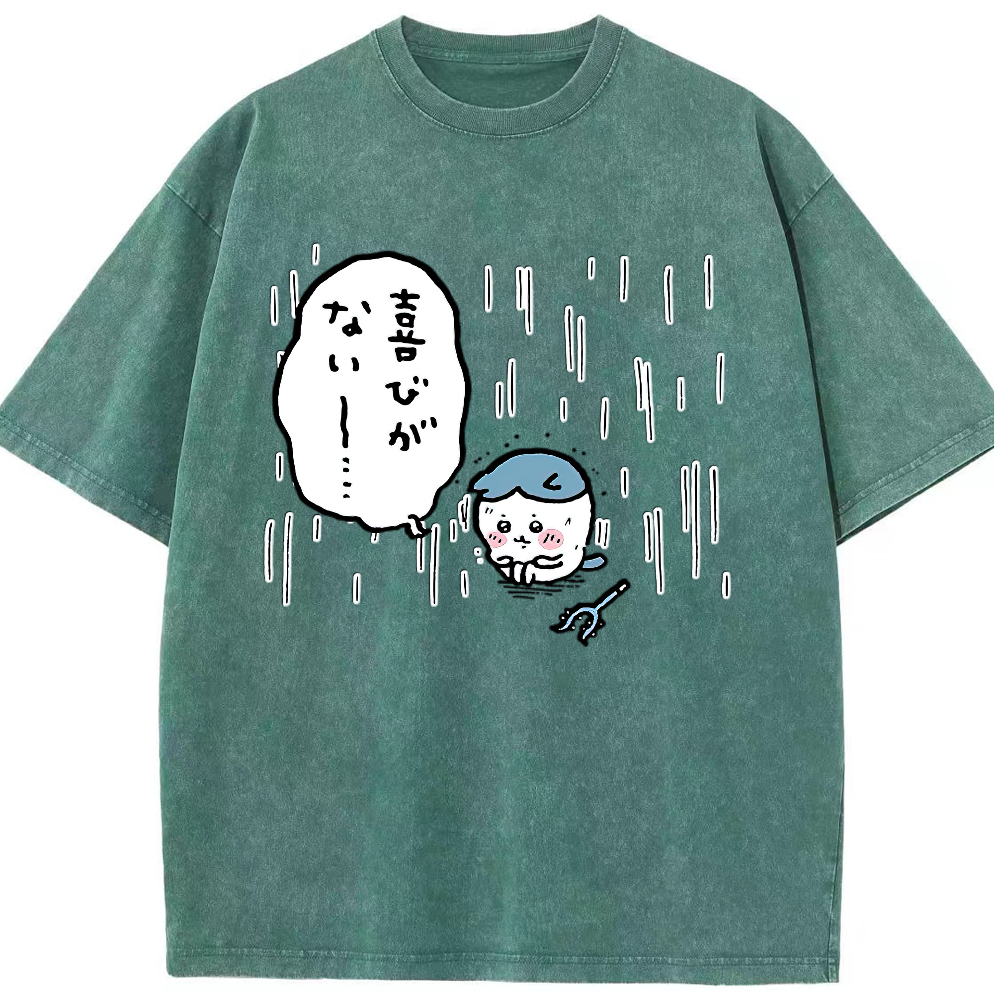 （画像用） ちいかわ ハチワレ Chii-kawa hachiware 綿100% ヴィンテージ風 半袖Tシャツ（フロントプリント）